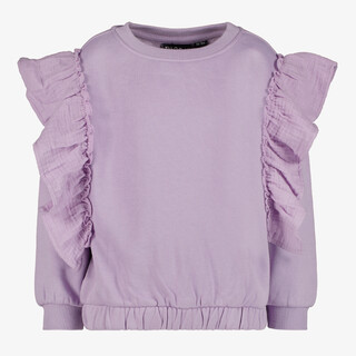TwoDay meisjes sweater met ruches lila