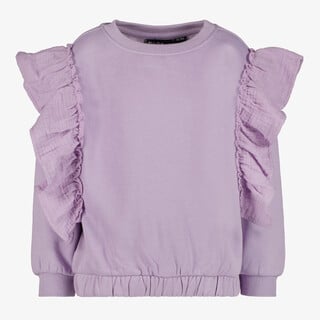 TwoDay meisjes sweater met ruches lila