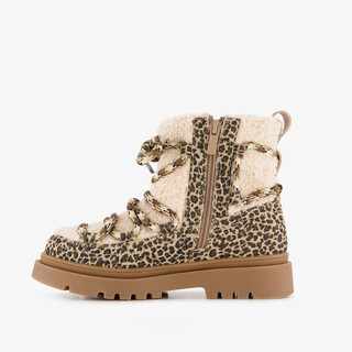 Blue Box gevoerde meisjes teddy boots met luipaardprint