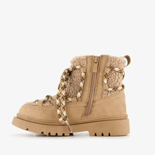 Blue Box meisjes teddy boots beige