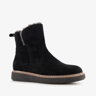 Hush Puppies gevoerde suede dames boots zwart