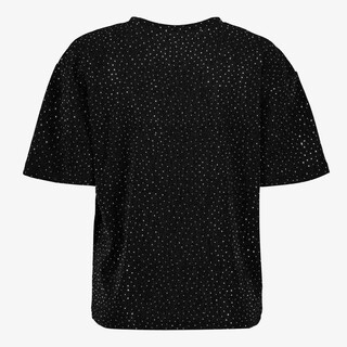 TwoDay dames party shirt met strasstenen zwart
