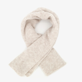 Dames rib sjaal wit