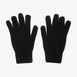 Gebreide dames handschoenen zwart