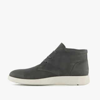 ECCO leren heren veterboots grijs