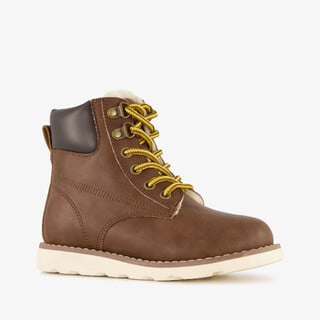Blue Box gevoerde jongens veterboots cognac bruin