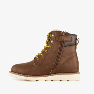 Blue Box gevoerde jongens veterboots cognac bruin