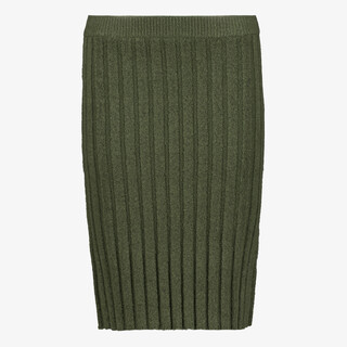 TwoDay ribgebreide dames midi rok groen