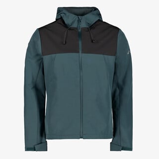 Mountain Peak heren softshell jas blauw zwart