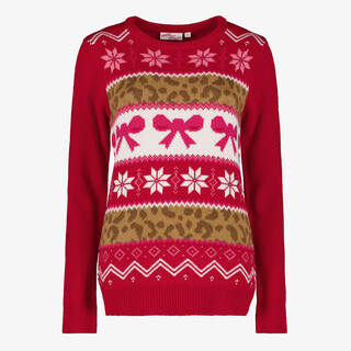 TwoDay foute kersttrui dames met print rood