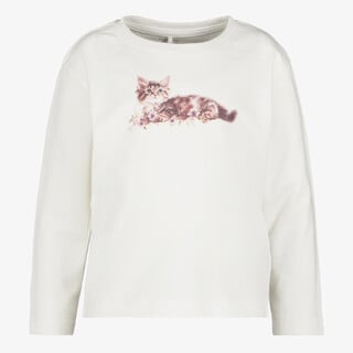 Name It meisjes trui met kat wit