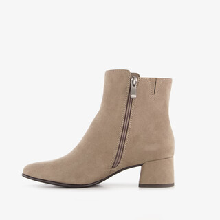 Nova dames enkellaarsjes met hak beige