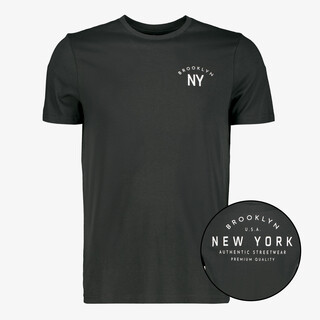 Unsigned heren T-shirt met backprint zwart