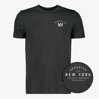 Unsigned heren T-shirt met backprint zwart