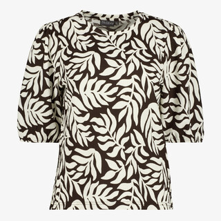 TwoDay dames shirt bruin/wit