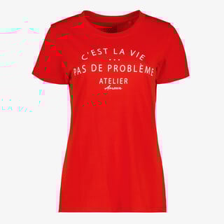 TwoDay dames t-shirt met opdruk rood