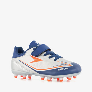 Dutchy FG kinder voetbalschoenen grijs blauw