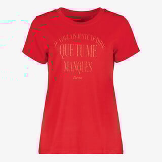 TwoDay dames t-shirt met opdruk rood