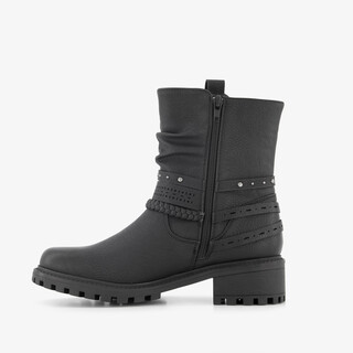 Blue Box dames boots met sierbandjes zwart