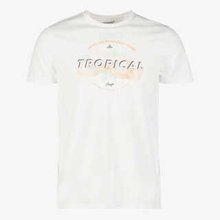 Unsigned heren T-shirt met tekstopdruk wit