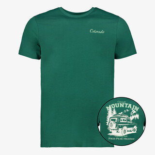 Unsigned heren T-shirt met backprint groen