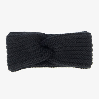 Gebreide dames hoofdband zwart