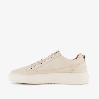 Van Beers leren heren sneakers beige