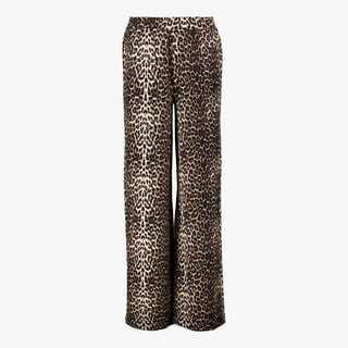 TwoDay dames wide leg broek met panterprint bruin
