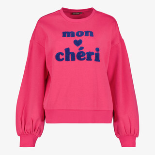 TwoDay dames sweater met blauwe tekstopdruk roze