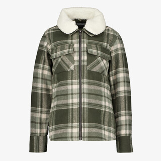 Unsigned geruite jongens blouse met teddy kraag