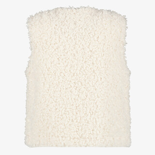TwoDay meisjes teddy gilet met bloemetjes wit