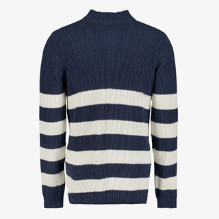 Unsigned heren trui donkerblauw wit