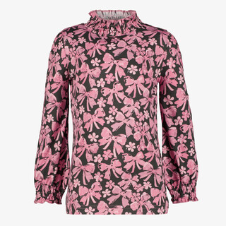 TwoDay meisjes coltrui met strikjes zwart roze