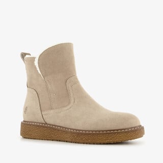 Hush Puppies gevoerde suède dames boots beige