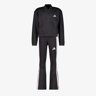 Adidas JG Glam TS kinder trainingspak zwart wit