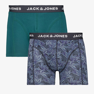 Jack & Jones heren boxershorts met print 2-pack blauw groen