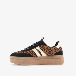 Blue Box dames sneakers met luipaardprint