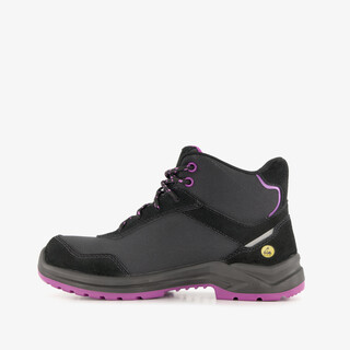 Safety Jogger Botanic S1P halfhoge suède dames veiligheidsschoen zwart paars