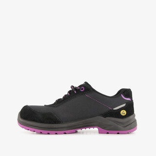 Safety Jogger Organic S1P lage suède dames veiligheidsschoen zwart paars