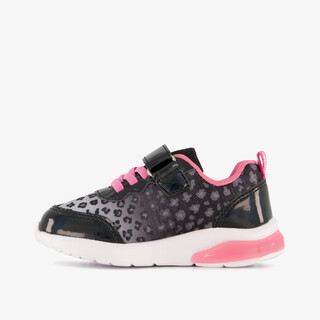 Blue Box meisjes sneakers met lichtjes zwart roze