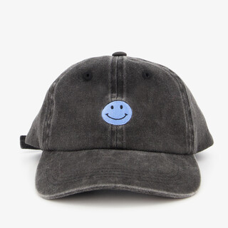 Jongens pet grijs met smiley