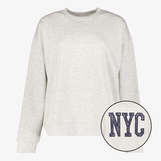 TwoDay dames sweater met backprint grijs