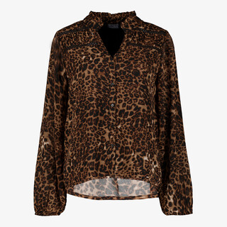 TwoDay dames blouse met panterprint bruin