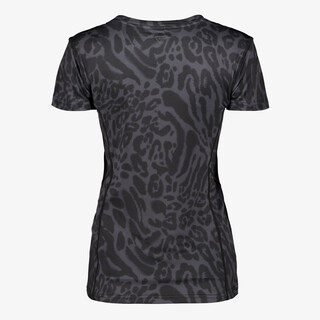 Osaga dames sport T-shirt met panterprint zwart