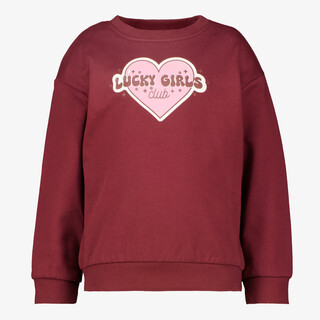 Name It meisjes sweater met hartje rood
