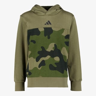 Adidas J Camo FL kinder hoodie met camouflageprint groen