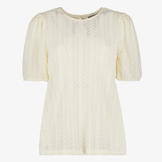 TwoDay kanten dames top lichtbeige
