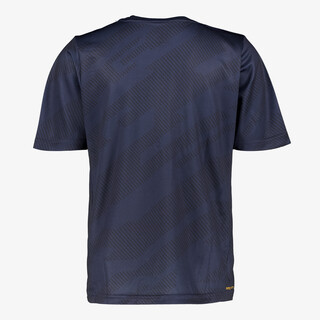 Dutchy Dry kinder voetbal T-shirt donkerblauw geel