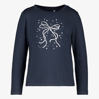 Name It meisjes T-shirt donkerblauw met strik