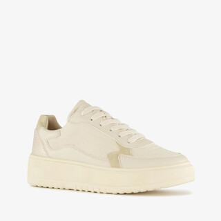 Blue Box dames sneakers met plateauzool beige